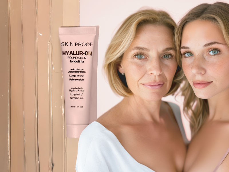 Skin Proof, disponible en 7 teintes différentes pour couvrir une large gamme de carnations, du clair au foncé.