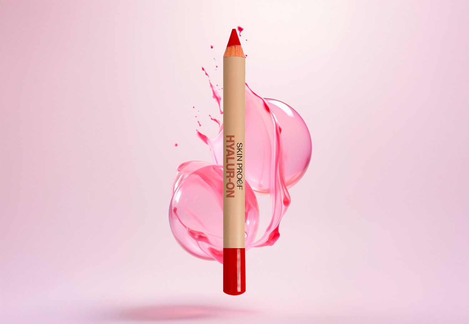 crayon rouge à lèvres à l'acide hyaluronique