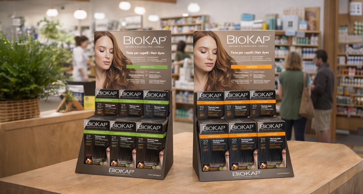 Optimisez vos espaces avec le présentoir BioKap (6 nuances)